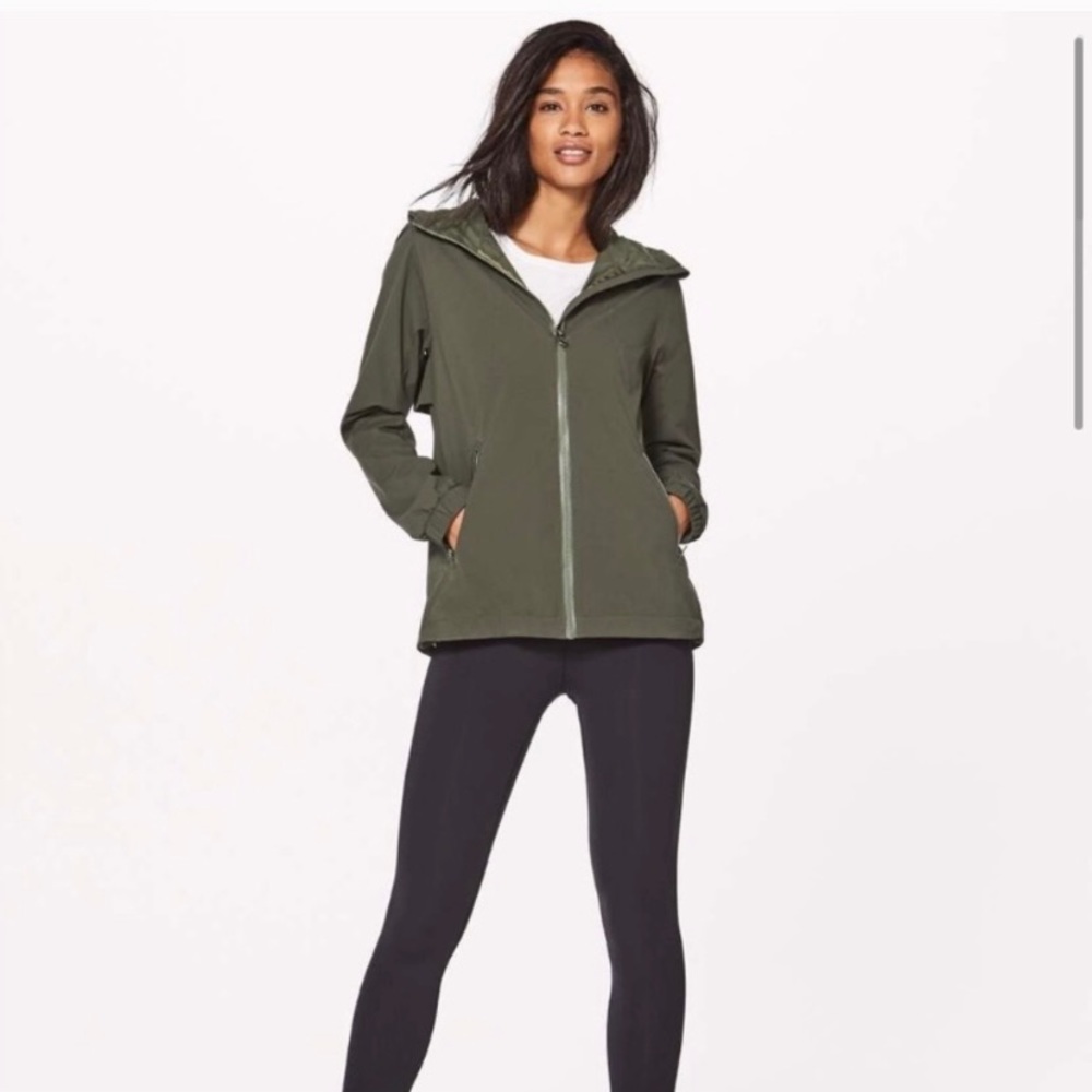 lululemon athletica Olive Green Hooded Jacket